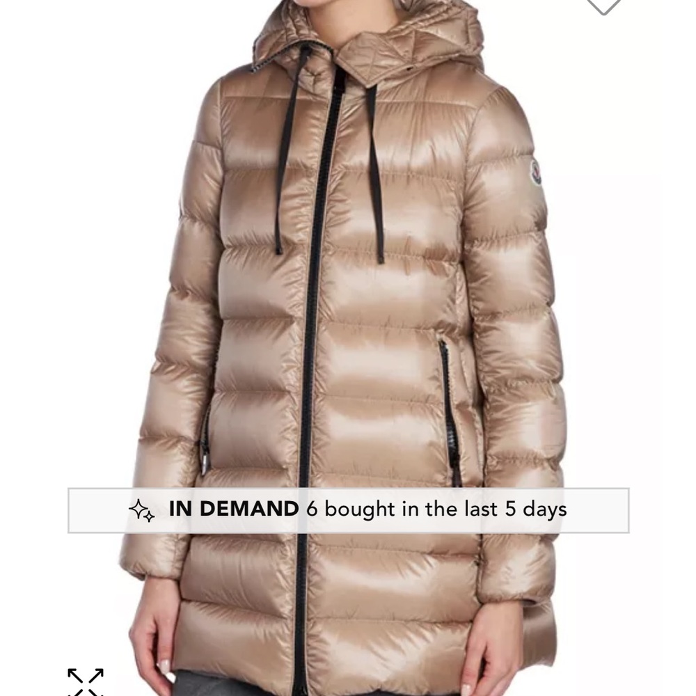 Moncler Suyen Champagne Puffer Coat sz 1